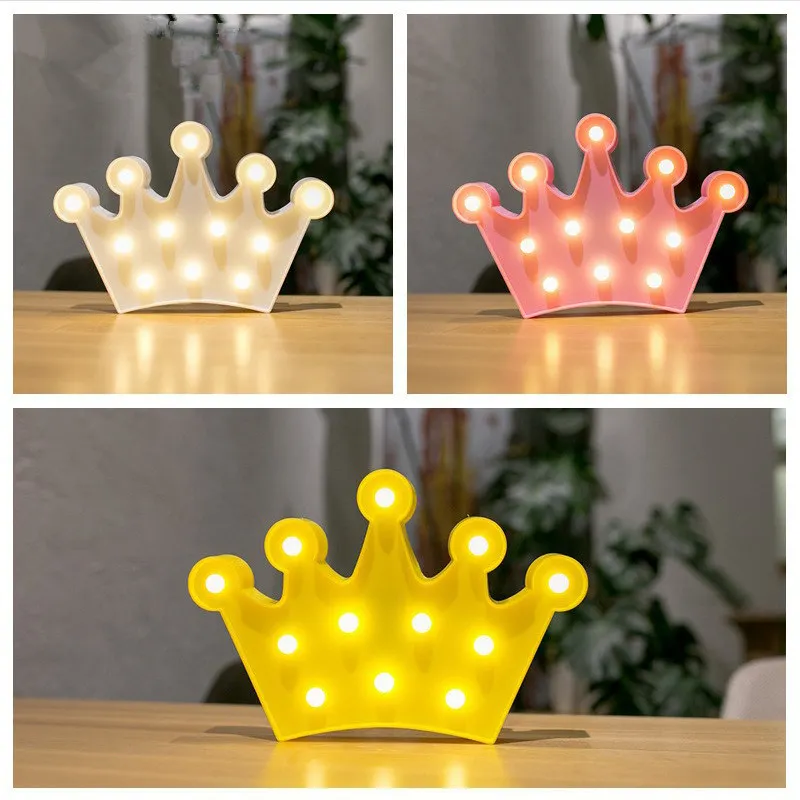 Креативный светодиодный ночник в форме короны декоративная лампа для дома