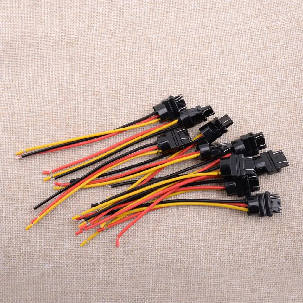 

10 шт. автомобиль 3 провод Мужской адаптер жгут проводов Подходит для головы светильник DRL задний стоп-сигнал поворота светильник модифициро...