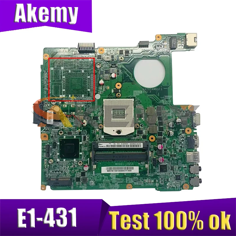 

AKEMY NBM0Q11001 NB.M0Q11.001 Main board For Acer aspire E1-431 E1-471 Laptop Motherboard DAZQSAMB6F1 HM77 UMA DDR3 work