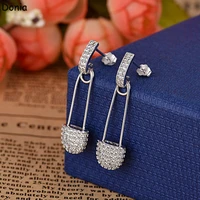 donia jewelry new european and american fashion pin copper micro inlaid aaa zircon earrings animal luxury earrings