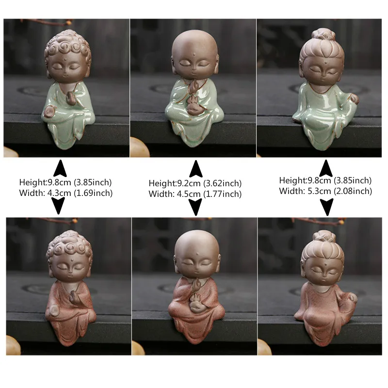 Креативные статуэтки буддийского тафагата милые фиолетовые песочные глины