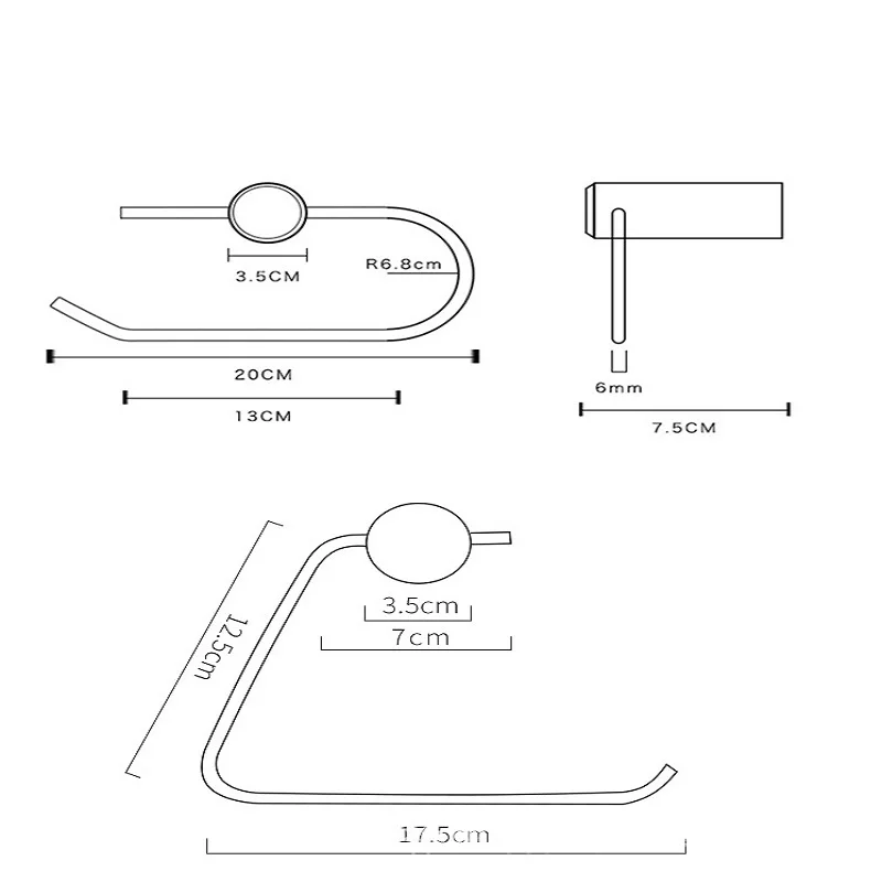 Скандинавский держатель для салфеток ванной деревянный железный Золотой