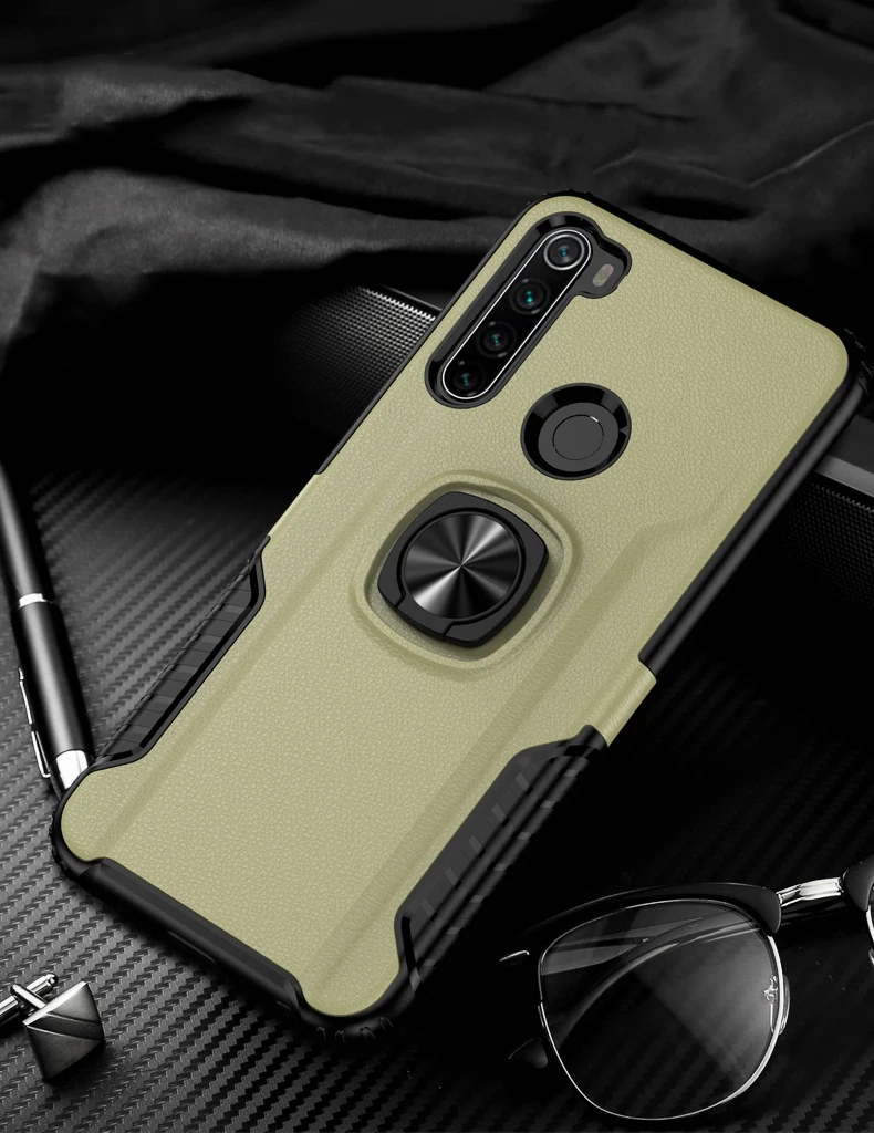Ikrsses для Xiaomi Redmi Note 8 Pro Чехол автомобильный держатель Магнитный кронштейн Стенд чехол с кольцом для пальца для Redmi Note 7 анти-осенний чехол