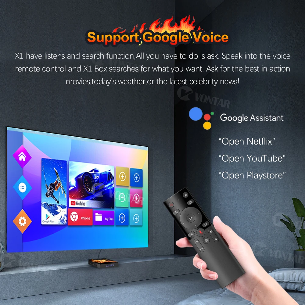 2020 VONTAR X1 4 Гб Оперативная память 64 ТВ Box Android 10 2 оперативной памяти 16 встроенной
