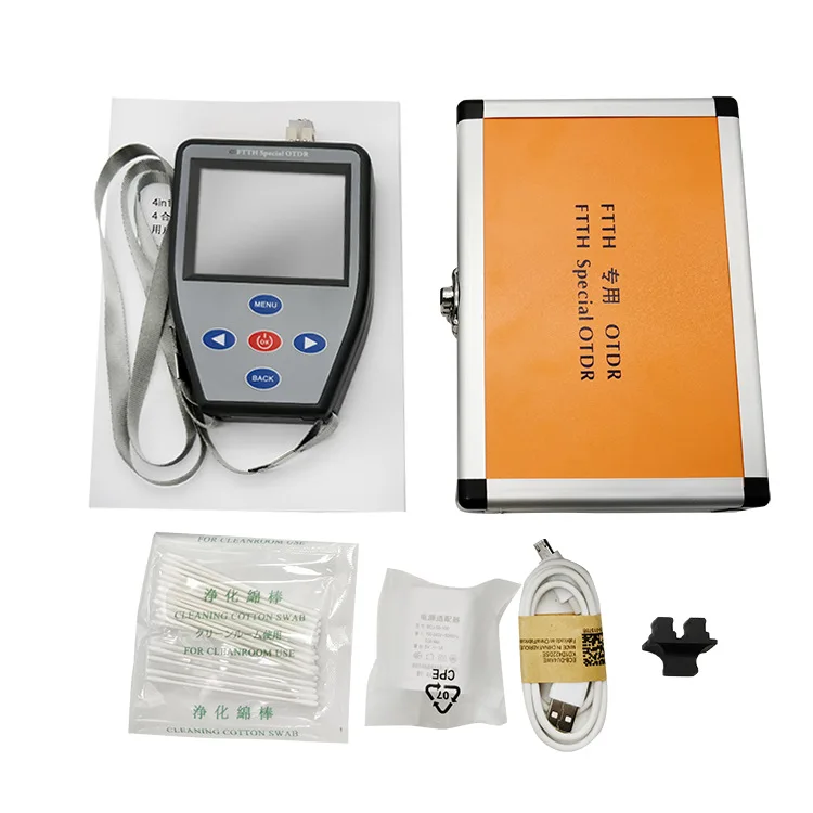 30km-50km All in one FTTH Special OTDR English Language OPM VFL SLS OTDR Multi-function Fiber Optic Attenuation Fault Detector