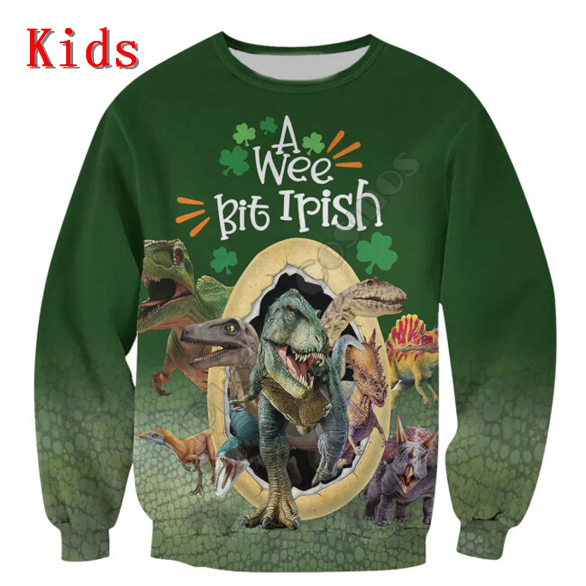 Любовь толстовка с капюшоном в виде динозавра футболка 3D принтом Детский свитер