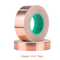 double sided conductive copper foil tape for emi shielding anti interference adhesive heat resist tape 50mroll 1cm width custom