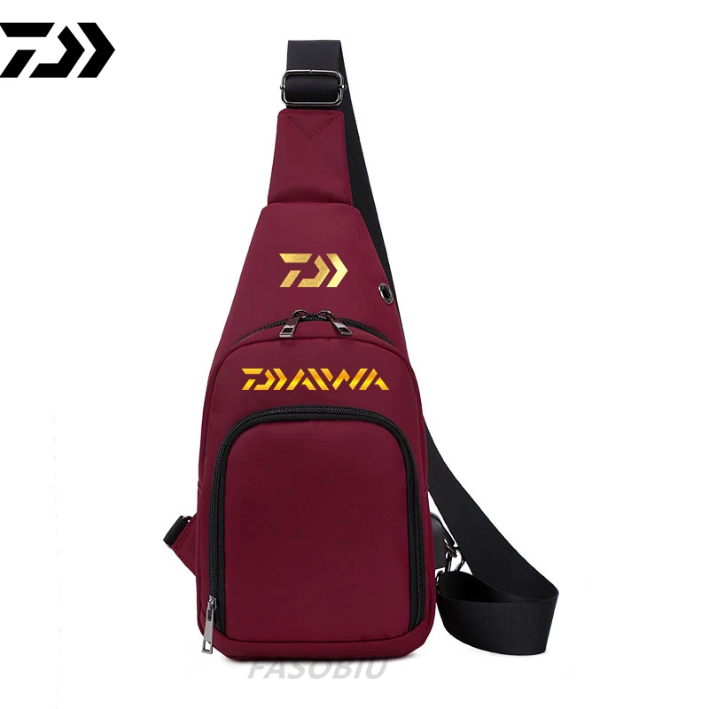 

2021 New Daiwa Men Women Single Shoulder Fishing Bags Waterproof Leisure Multi Function Backpacks Fishing Gear Kit Bag