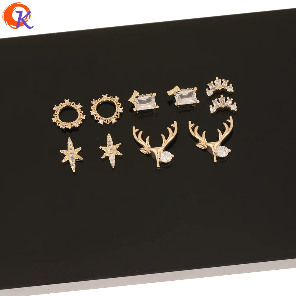 Ювелирные аксессуары Cordial Design 50 шт./Сделай сам/натуральное золото/кубические