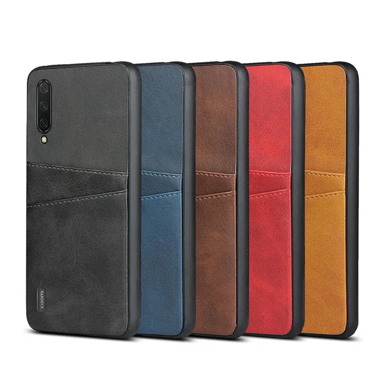 

XiaoMi CC9 Case Leather Wallet Card Slot Anti-fall Back Cover For XiaoMi CC9 CC9E A3 A3 Lite 9 Lite Soft Silicone frame Cover