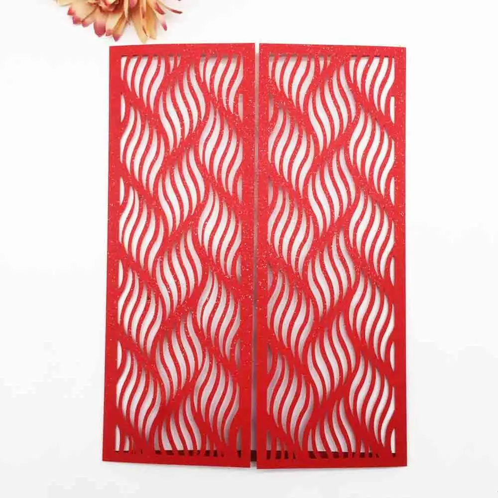 12 шт./лот темно синяя уникальная Складная поздравительная открытка вечерние