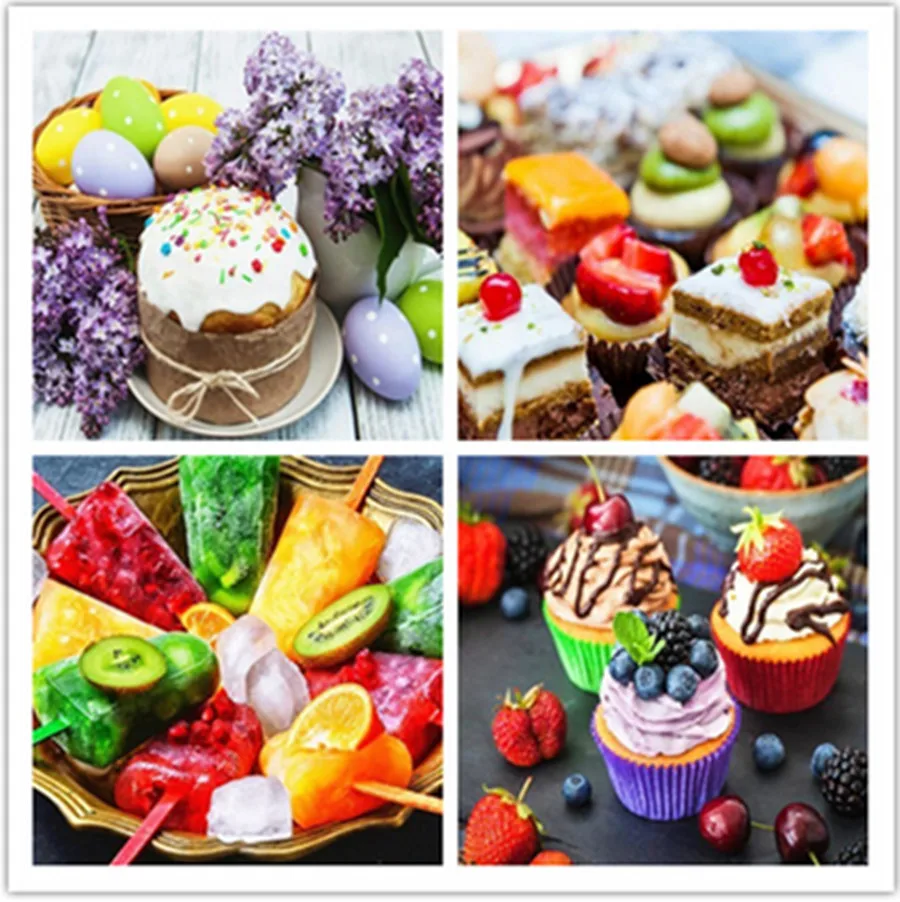 5D DIY Diamond Painting Picture Ice Cream Embroidery Home Decor Gift Gifts for children birthday present Cross stitch | Дом и сад
