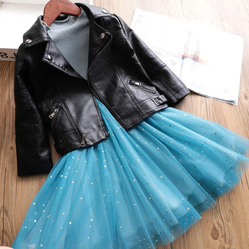 WLG куртки для девочек и мальчиков детское осеннее черное модное пальто из