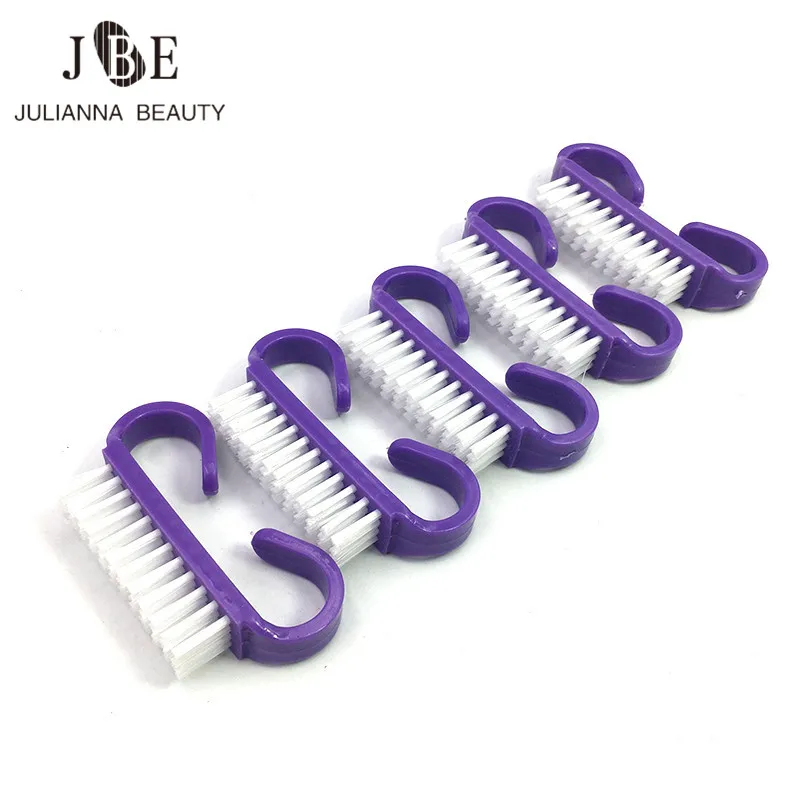 

10 Pieces Purple Nail Cleaning Brush Tool Manicure Pedicure Soft Remove Dust Small Angle Clean Powder Professional Nail Tool