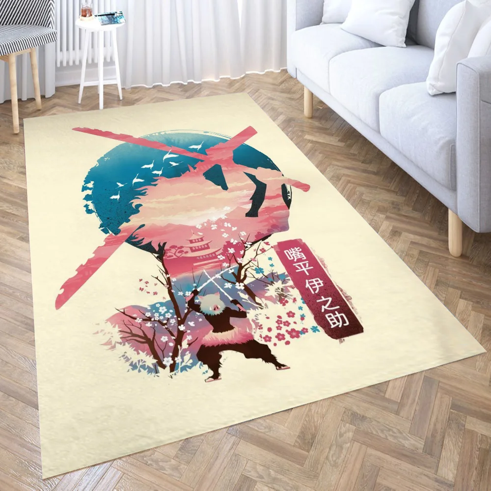 

Ukiyo e дышащий ковер для гостиной 3D, мебель для зала, напольный коврик, коврик для ванной, аниме, декор для спальни для подростков