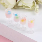 4 шт.лот 1:12 миниатюрный кукольный домик клубничный сок молочный коктейль чашки кукольные кухонные аксессуары модель игрушка