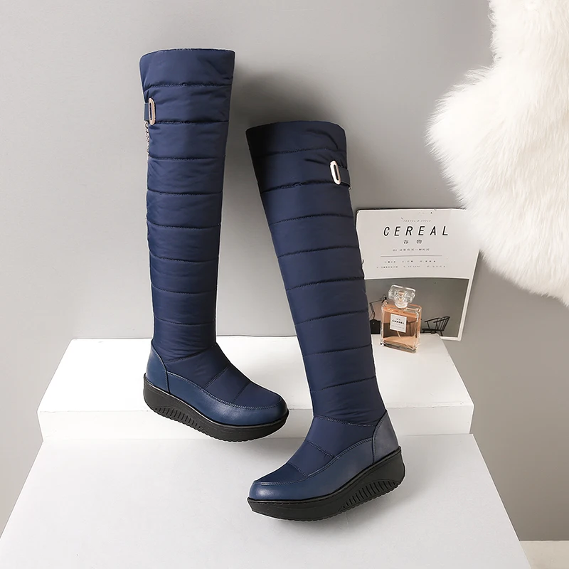 Plus size 35-44 NEW Snow boots women fashion keep warm winter boots round toe platform knee high boots female shoes g873