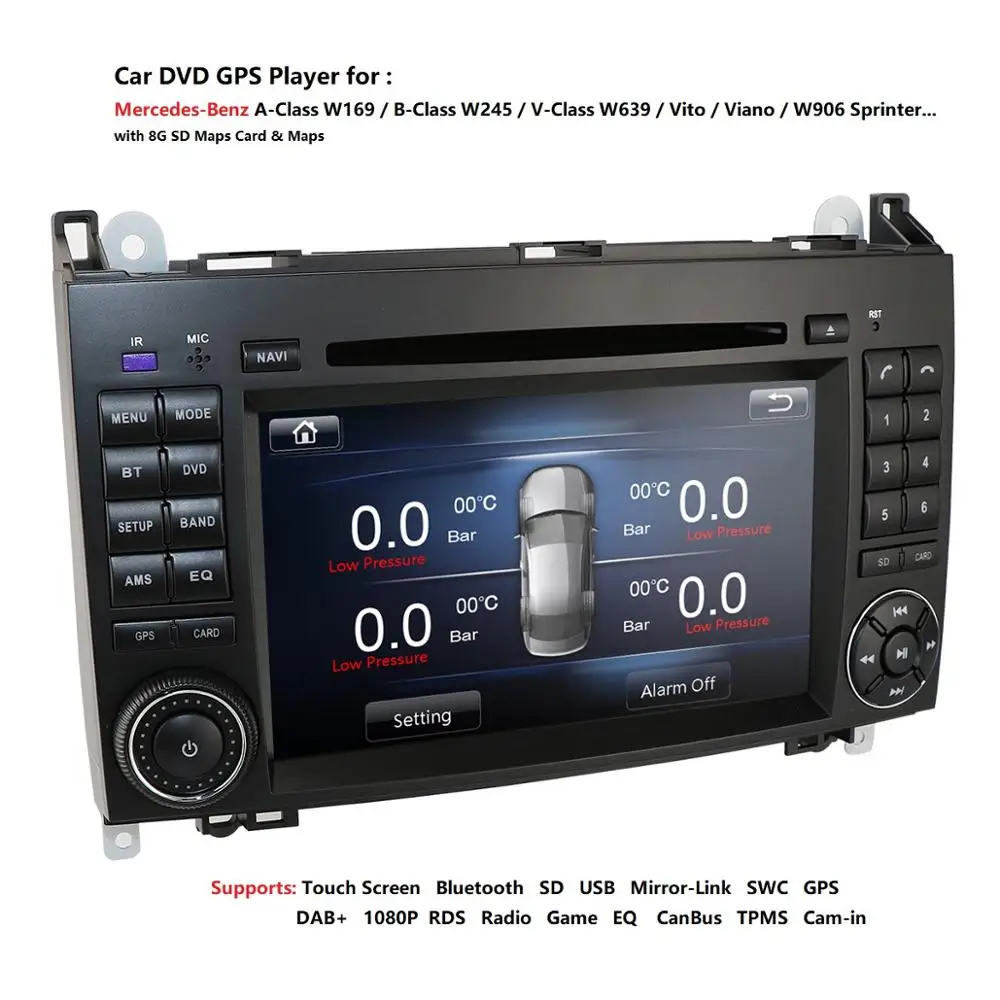 2 din автомобильное радио для машины DVD мультимедиа Mercedes Benz B200 A B Class W169 W245 Viano Vito W639