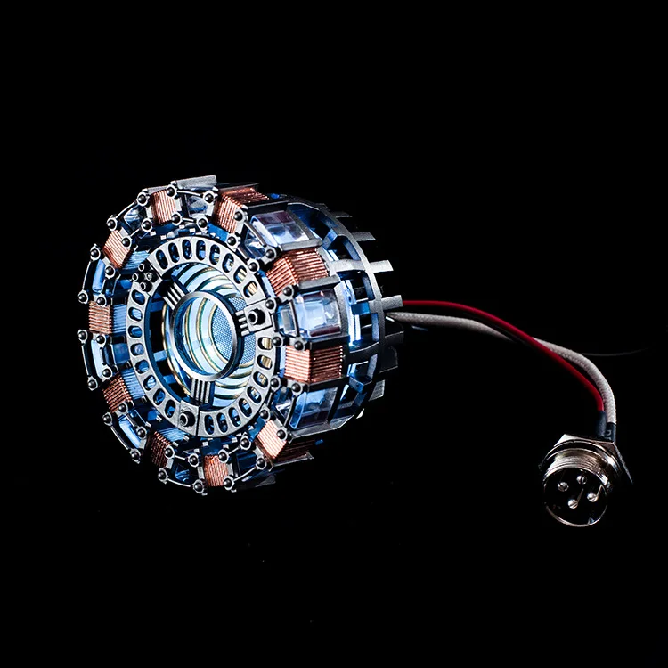 Металлический Ver MK2 MK1 Железный человек diy запчасти модель игрушки нагрудная лампа Мстители 1:1 Железный человек дуговой реактор фигурка дистанционный свет Arc