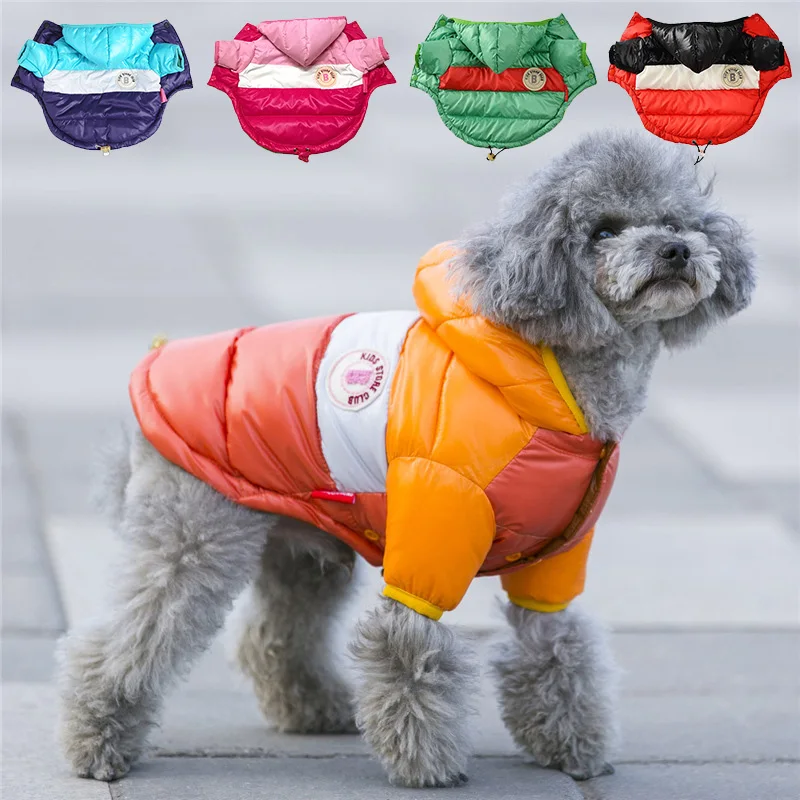 

Sale 1PC For Dogs Puppy Autumn Winter Pet Clothes Jacket Clothing Hooded Pet Supplies Dog Coat Warm Waterproof