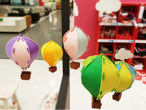 5 шт./лот DIY 3D воздушный шар войлочная ткань огненный украшения для свадьбы/дня