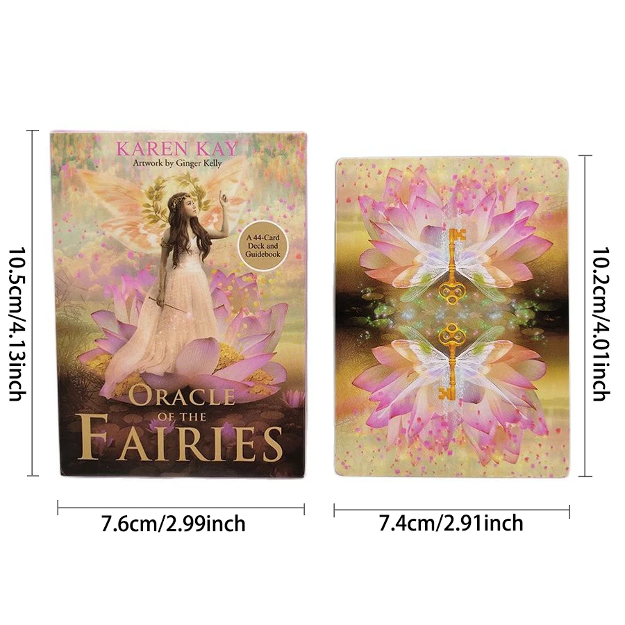 Fairies Oracle Cards 44 Fate Divination Tarot Card Table Game With Online Guidebook For Adult Children Board | Спорт и развлечения
