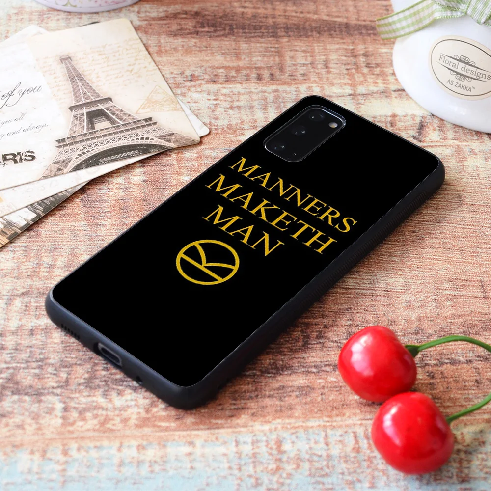 

For Samsung Galaxy Manners Maketh Man Soft TPU border Samsung Galaxy Case