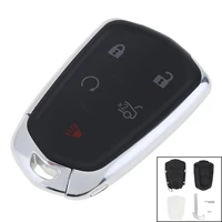 black 5 buttons remote car key fob shell case keyless entry transmitter auto car key shell for cadillac ats ct6 cts srx xt5 xts