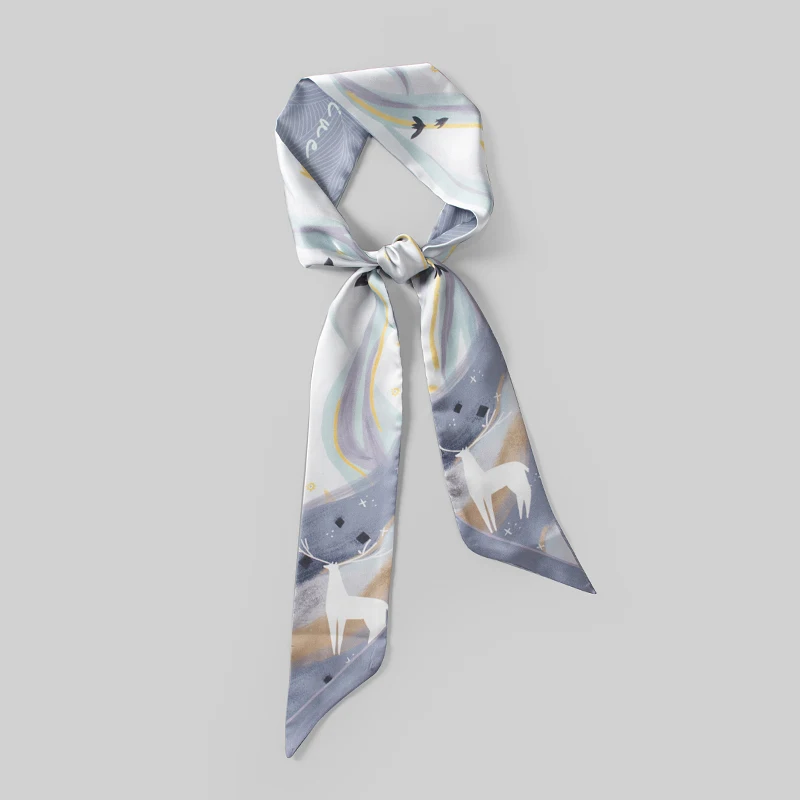 

Luxury brand DD square scarf imitation silk double layer exquisite printing thin ribbon exquisite ladies square scarf WJ20056