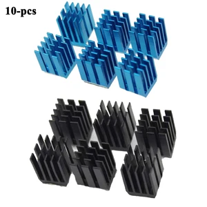 10 шт. Gdstime алюминиевое охлаждение 9x9x12 мм Радиатор Черный Синий экструдированный с 3M лентой RAM радиатор