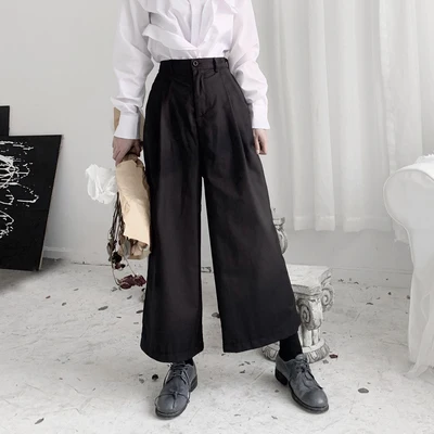 Dark Yamamoto original Retro Niche Design Yoji casual pants broad legs woman