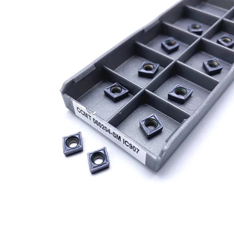 Токарный нож с карбидным вставками внутренней обработки 10 штук CCMT060204 IC907/908 CCMT060208.