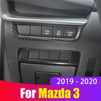 for mazda 3 axela 2019 2020 stainless steel car headlight switch sequin headlight adjust cover trim sticker interior mouldings