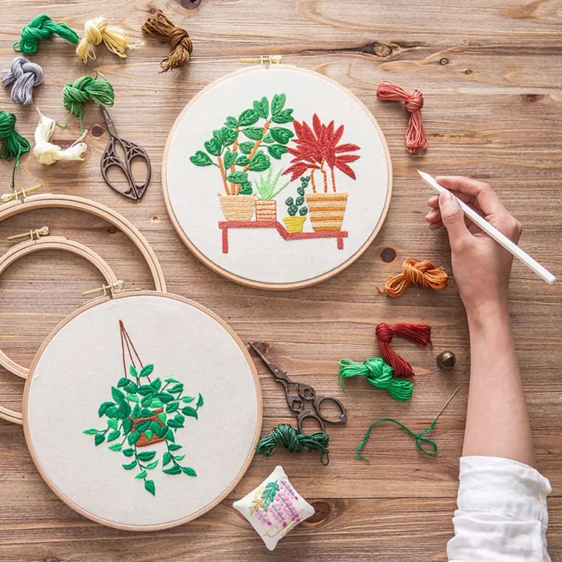 Посылка для вышивки растений сделай сам набор инструментов начинающих штамповка