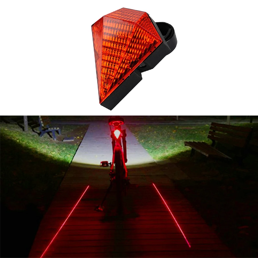 Велосипедный лазерный задний фонарь светильник 3 режима USB Перезаряжаемые Flash light