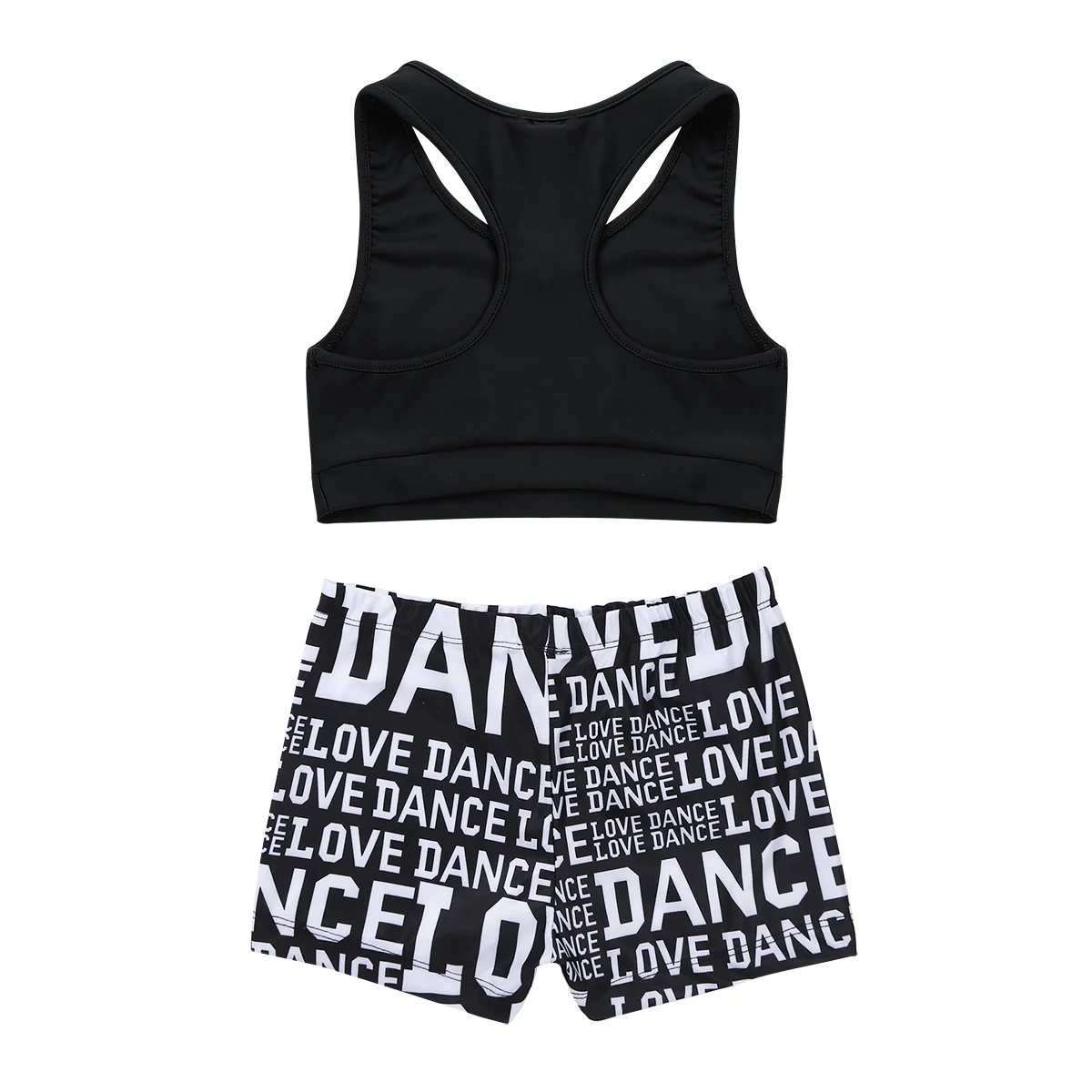 Детский гимнастический купальник для девочек танкини из двух предметов танцев