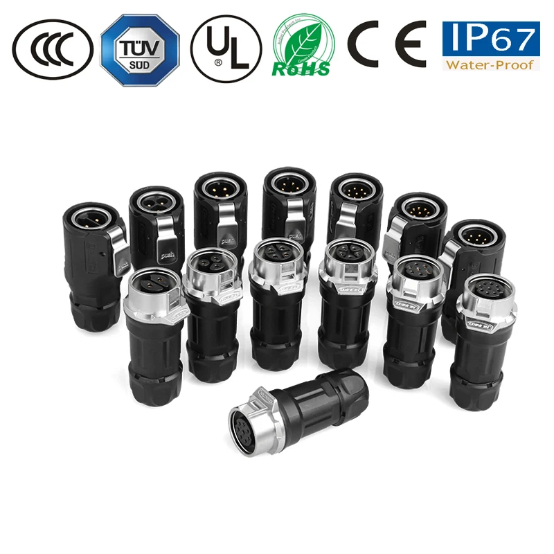 Водонепроницаемый разъем провод и кабель Соединительная муфта M16 2 9 Pin