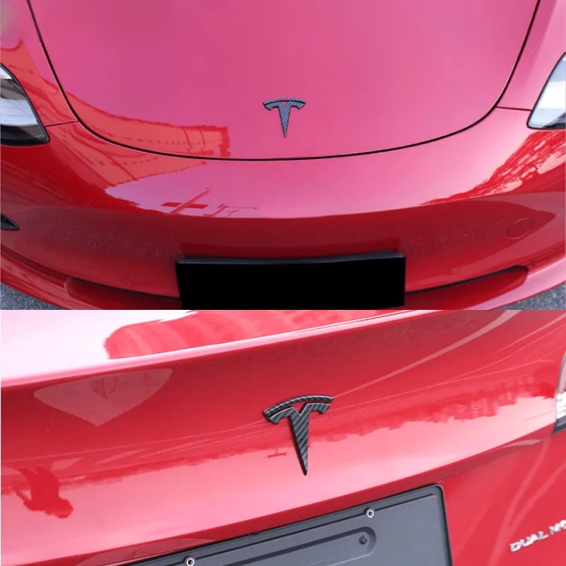 Zinc Alloy Car Front Hood Cover Emblem Sticker Styling for Tesla Logo Model3 ModeS ModleX Auto Rear Trunk Badge Accessories | Автомобили и