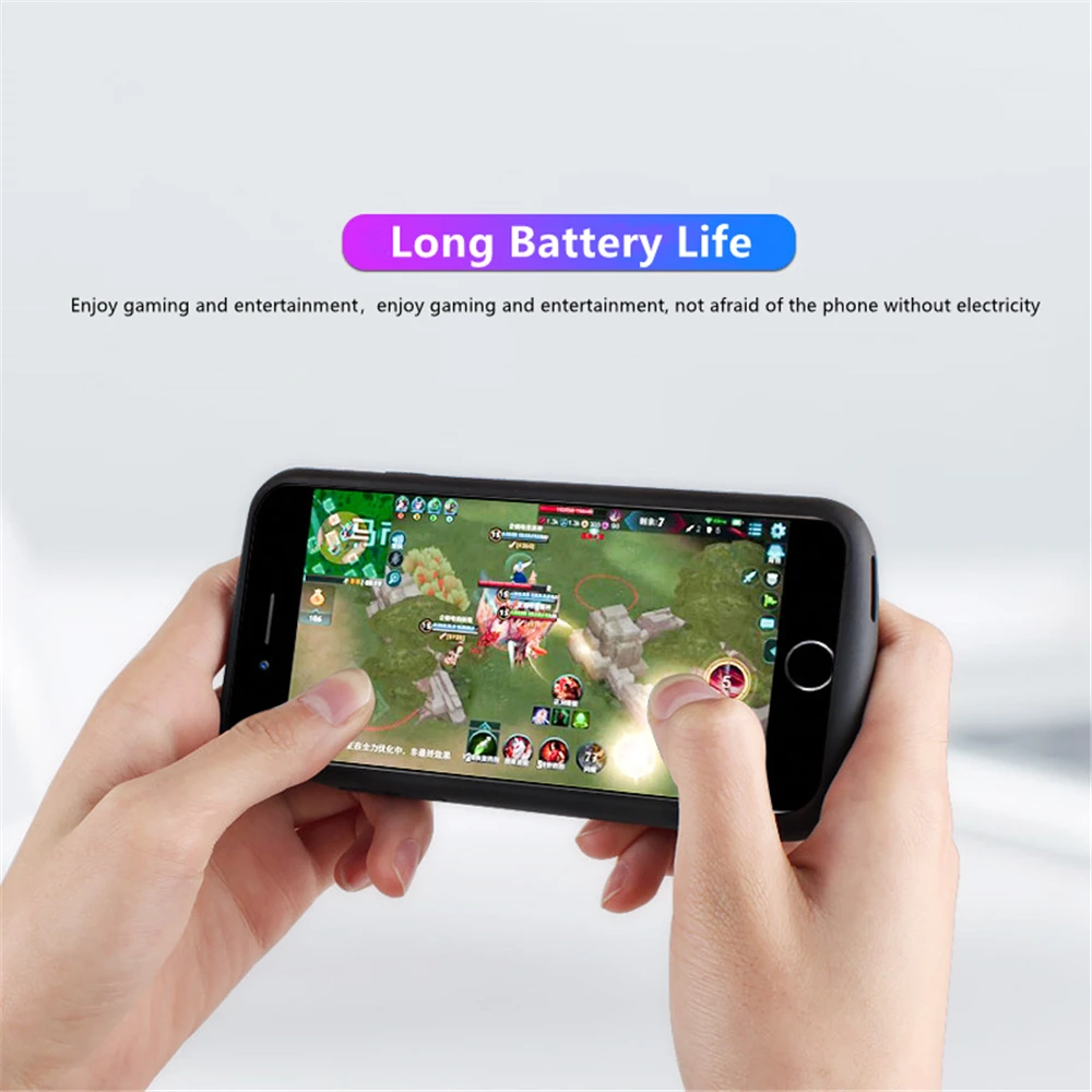 Чехлы с зарядным устройством для iPhone 6 6s 7 8 Plus чехол внешним аккумулятором