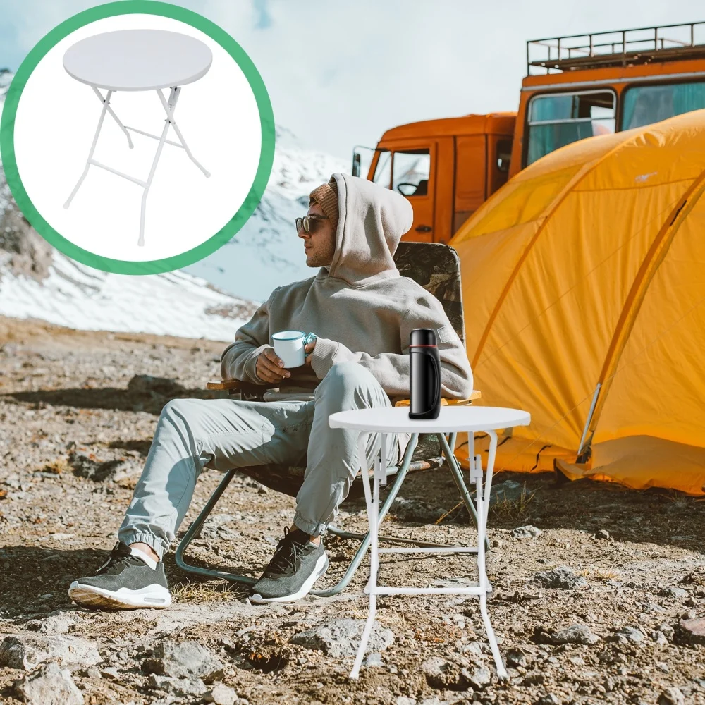 

1pc Folding Desk Outdoor Desk Kitchen Table House Furniture Round Table