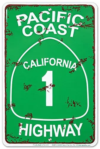 

Pacific Coast Highway Tin Sign 8 x 12in