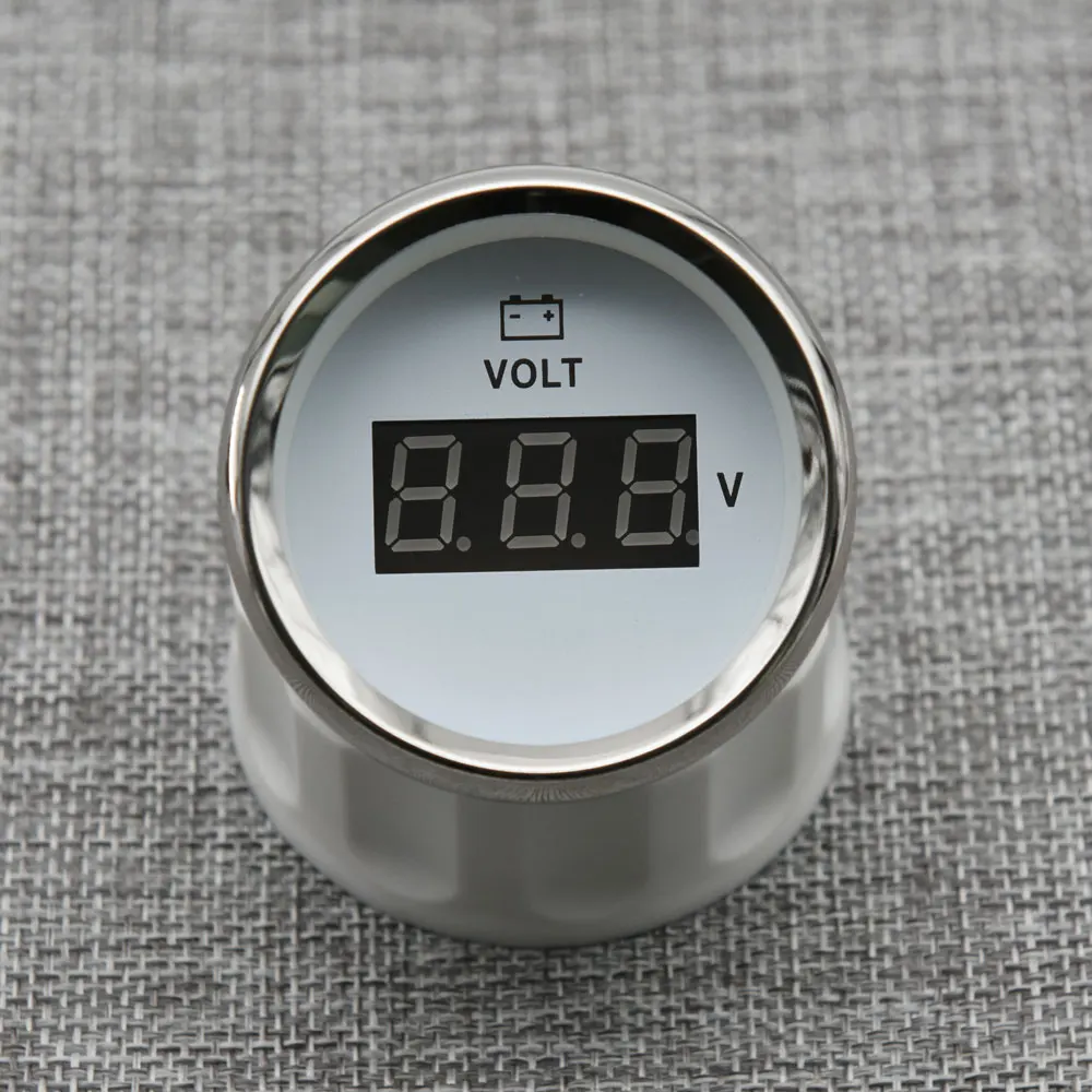Вольтметр автомобильный вольтметр с красной подсветкой 52 мм 8-32 В | Автомобили и