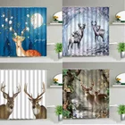 Занавеска для душа с изображением оленя из мультфильма, s занавеска для ванной комнаты, занавеска для душа, s занавеска для душа, s занавеска для душа, занавески