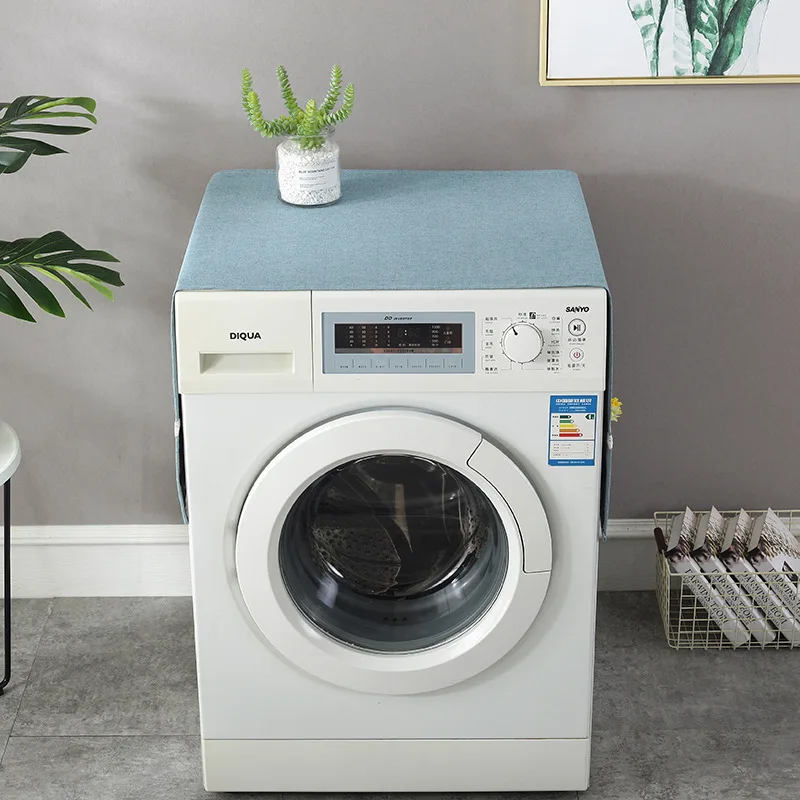 Чехол-органайзер для стиральной машины из хлопка и льна | Дом сад