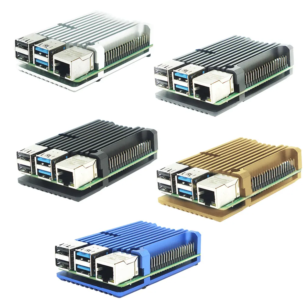 Оригинальный Raspberry Pi 4 Model B комплект из 2 ГБ 8 алюминиевый чехол 3 А переключатель