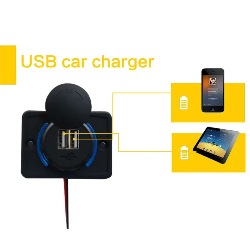 Мини-порт с двумя usb-разъемами для зарядки автомобильное зарядное устройство