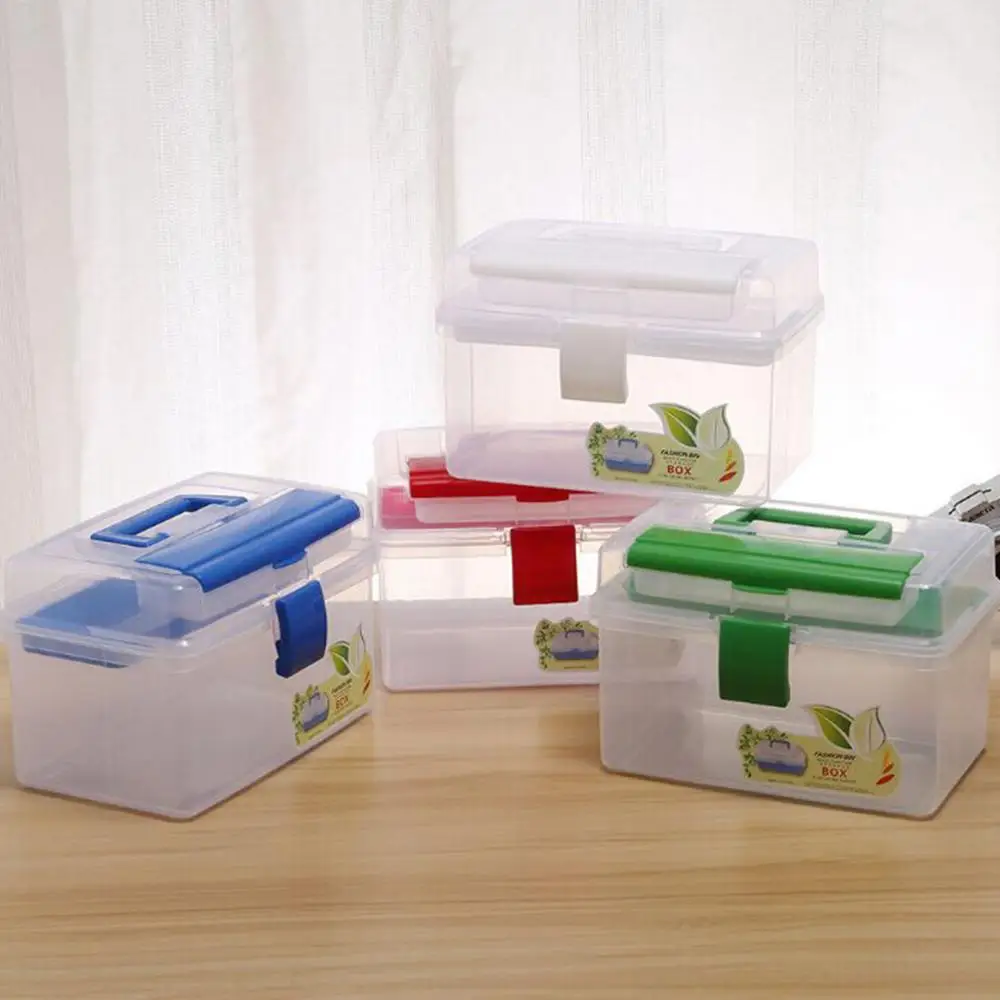 Большой Вместительный портативный квадратный ящик для хранения косметики