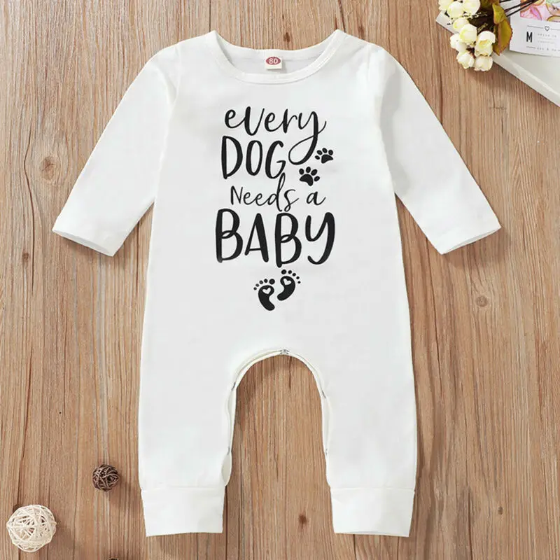 

Newborn Infant Baby Romper Jumpsuit Playsuit Sunsuit Cotton Long Sleeve Solid Color One Piece Fall Winter Outfit 0-24M