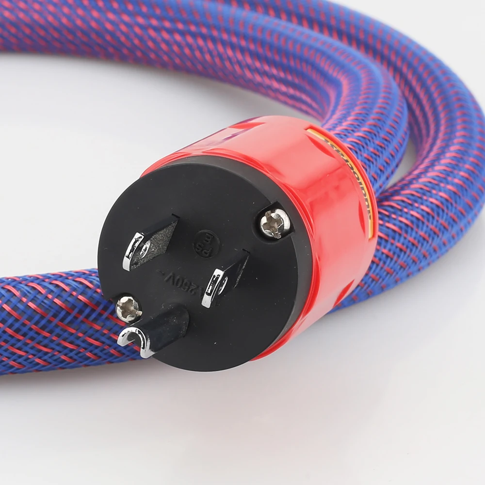 Audiocrast P101 OFC Copper Hifi audiophile upgrade mains power cable US/EU Schuko Hi-Fi AC Mains 10AWG HIFI Power leads AMP DVD |
