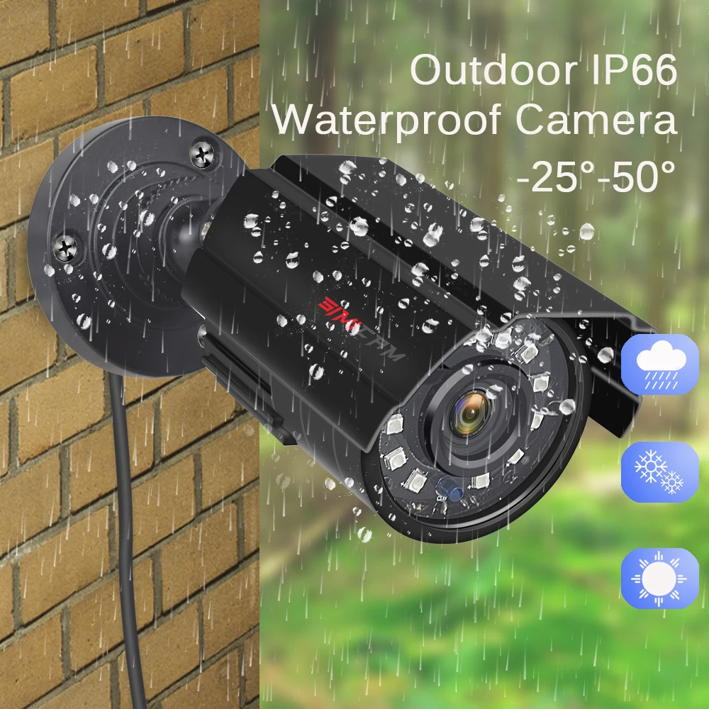 5MP 4CH камера видеонаблюдения системы безопасности DVR Kit AHD металлическая пуля